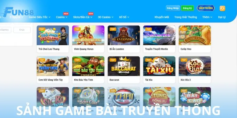 Game bài kết hợp công nghệ hiện đại