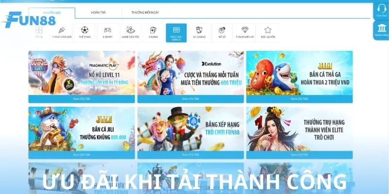 Nhận thưởng cực khủng cho lần đầu tải app