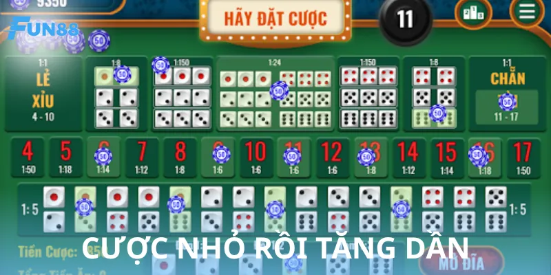 Nên cược số tiền nhỏ trước