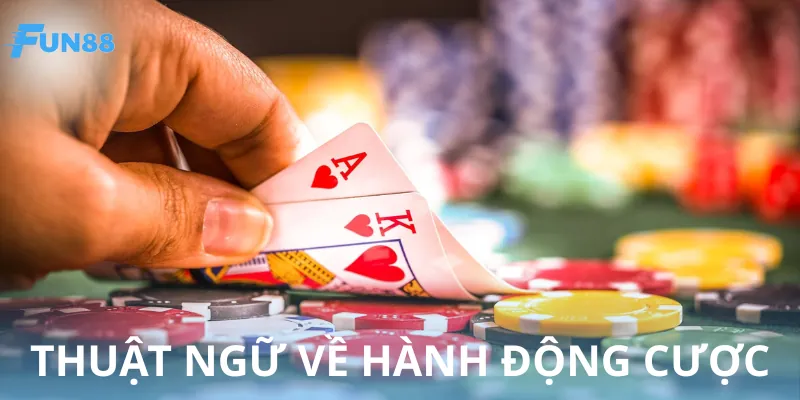 Các thuật ngữ về hành động sẽ đặt cược trong poker